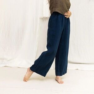 Elizabeth Suzann Florence Pant in Navy Midweight Linen